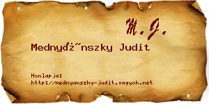 Mednyánszky Judit névjegykártya