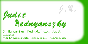 judit mednyanszky business card